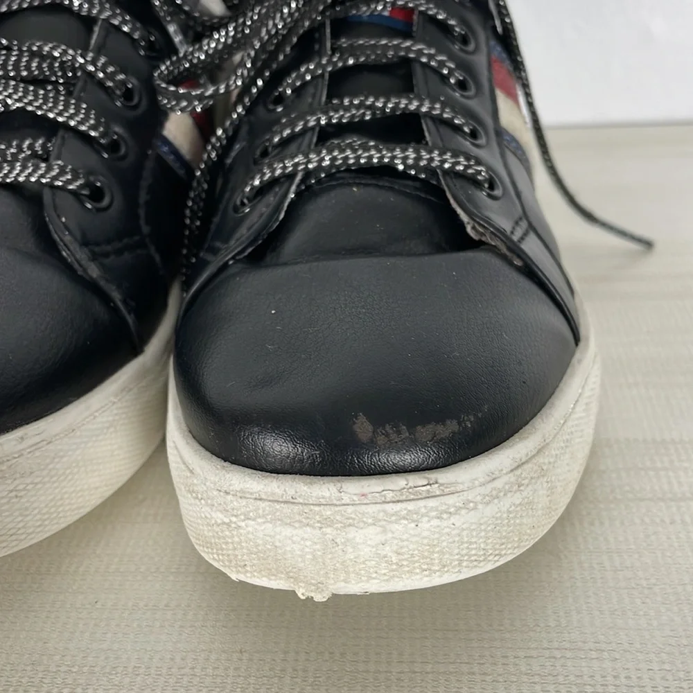 Tommy Hilfiger Rae sparkler basic lace up striped side faux leather sneakers 5